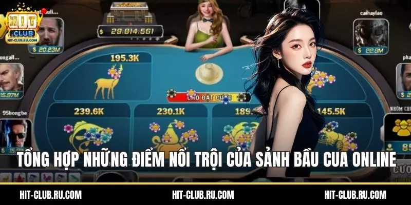 Tổng hợp những điểm nổi trội của sảnh bầu cua online